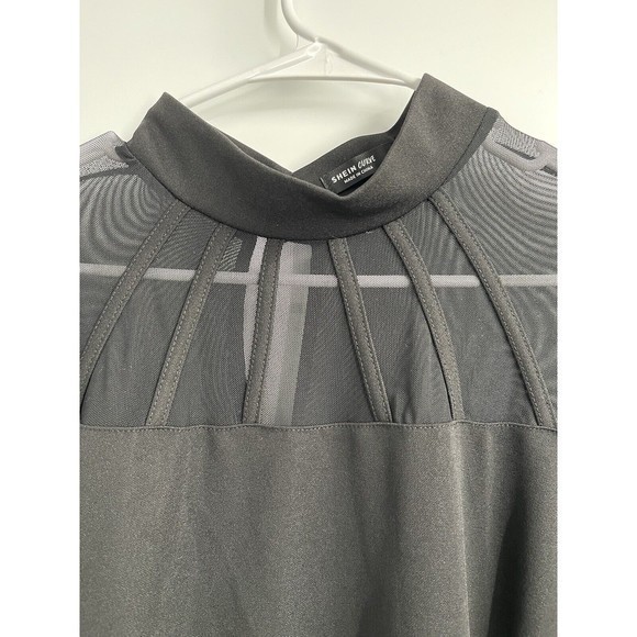 SHEIN Curve High Low Hem‎ Blouse Black 4XL - Picture 3 of 9